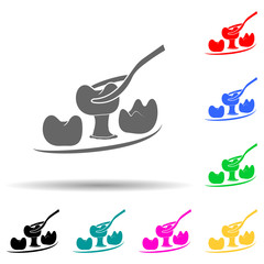 Obraz premium removal of a tooth multi color style icon. Simple glyph, flat vector of dental icons for ui and ux, website or mobile application