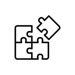Puzzle jigsaw toy icon trendy