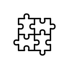 Fototapeta premium Puzzle jigsaw toy icon trendy