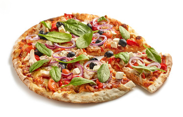 freshly baked pizza