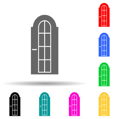 Door multi color style icon. Simple glyph, flat vector of door icons for ui and ux, website or mobile application