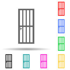 door lattice multi color style icon. Simple glyph, flat vector of door icons for ui and ux, website or mobile application
