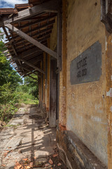 Abandoned railway train station