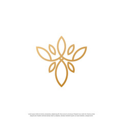 Linear tree flower vector logotype. Abstract park eco vector logo icon logo.