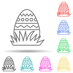 Easter egg multi color style icon. Simple thin line, outline vector of easter icons for ui and ux, website or mobile application