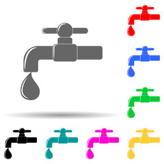 cock with a drop of water multi color style icon. Simple glyph, flat vector of ecology icons for ui and ux, website or mobile application