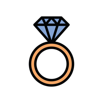 ring with diamond luxury icon