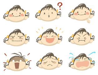 女の子の顔・感情表現