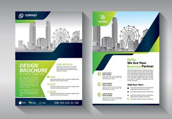 Business abstract vector template. Brochure design, cover modern layout, annual report, poster, flyer in A4 with colorful triangles, geometric shapes for tech, science, market with light background