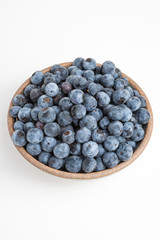 Fresh Blueberries In Glazed Bowl