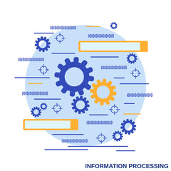 Information processing flat design style vector concept illustration