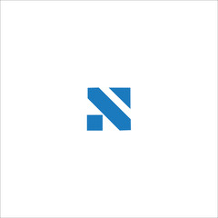 N initial logo design template