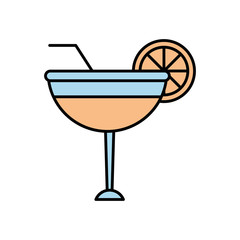 cocktail with orange fruit cup