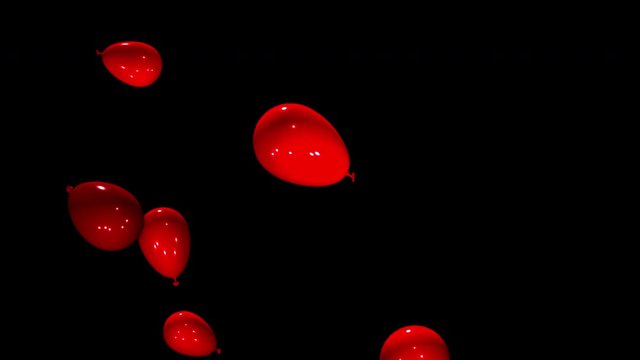 Flying Balloons / Alpha Channel / Looped Video