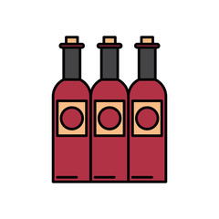 wine bottles drink isolated icon