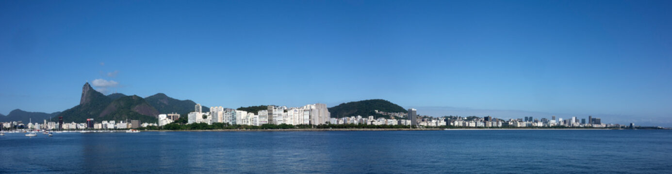 Skyline of Rio de Janeiro, Brazil from mureta da Urca