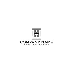 Letter H Logo Simple, Minimalist,  Business Template Vector icon vector