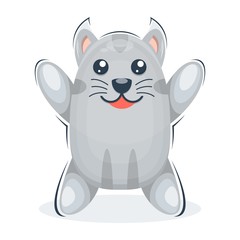 Fototapeta premium CUTE CAT ANIMAL CARTOON DESIGN VECTOR