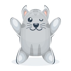 CUTE CAT ANIMAL CARTOON DESIGN VECTOR