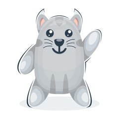 CUTE CAT ANIMAL CARTOON DESIGN VECTOR