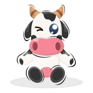 recommend clip art: CUTE COW ANIMAL CARTOON DESIGN VECTOR