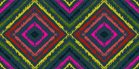 Indigo Abstract Shibori Vector Seamless Pattern.