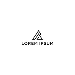 Letter A logo icon design template elements, si,ple, minimalist