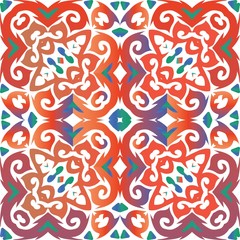 Naklejka premium Ornamental talavera mexico tiles decor.