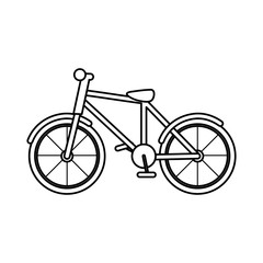 bicycle transport recreation equipment icon thick line