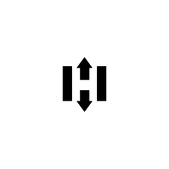 H initial logo design template