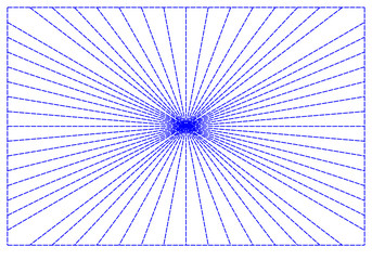 vector abstract Many blue lines intersect separately on a white background.