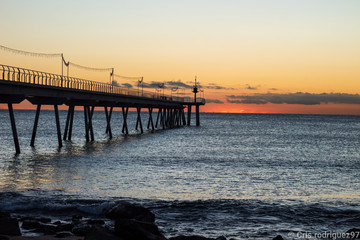 Fototapeta premium pier at sunset