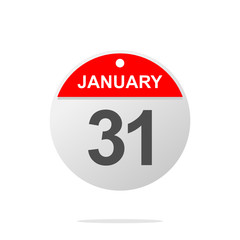 January 23, calender vector for reminder or celebration day. Template design for date and time agenda.