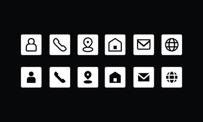 Business icon design pack isolated on black background