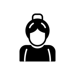 Black solid icon for wife 