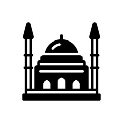 Black solid icon for historical 