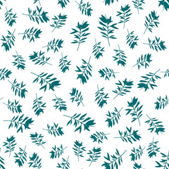 Leaf seamless pattern for wallpaper design. Vector tropical wallpaper.