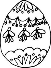 Easter eggs with various ornaments