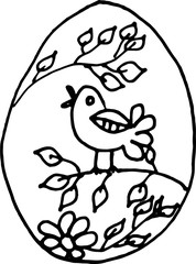 Easter eggs with various ornaments