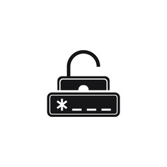 Security password icon design. Vector illustration.