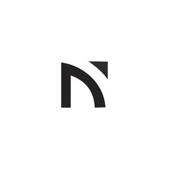 N letter logo template design