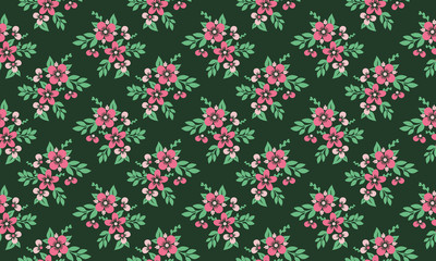 Elegant floral pattern background for valentine, with seamless leaf and flower drawing concept.