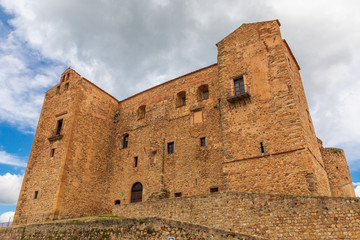 Naklejka premium Italy, Sicily, Palermo Province, Castelbuono. Castello di Castelbuono, the city's castle of Castelbuono.