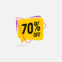 70 percent discount, Sales Vector badges for Labels, percent sale label symbols, Tags, Web Stickers, Discount origami sign banner, Sale and discount labels, Price off tag icon