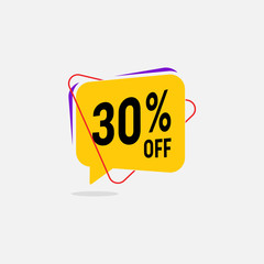 30 percent discount, Sales Vector badges for Labels, percent sale label symbols, Tags, Web Stickers, Discount origami sign banner, Sale and discount labels, Price off tag icon