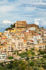 Fototapeta na wymiar Italy, Sicily, Messina Province, Caronia. The medieval hilltop town Caronia, built around a Norman castle.