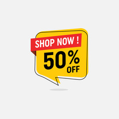 50 percent discount, Sales Vector badges for Labels, percent sale label symbols, Tags, Web Stickers, Discount origami sign banner, Sale and discount labels, Price off tag icon