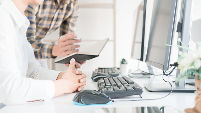 Programmer working in a software development and coding technologies. Website design.Technology concept.