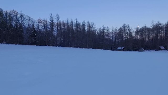 Ascending from meadow, view to Mieminger Mountains, Bavaria