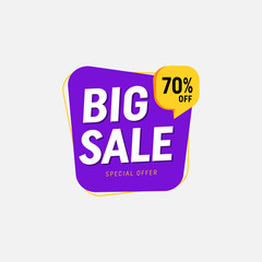 Sale banner template design, Big sale special offer, Vector illustration, End of Season banner, Special Offer Vector illustration.